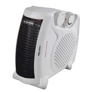 Warmlite Portable Fan Heater, 2 Heat Settings 1000-2000 W, White/Black