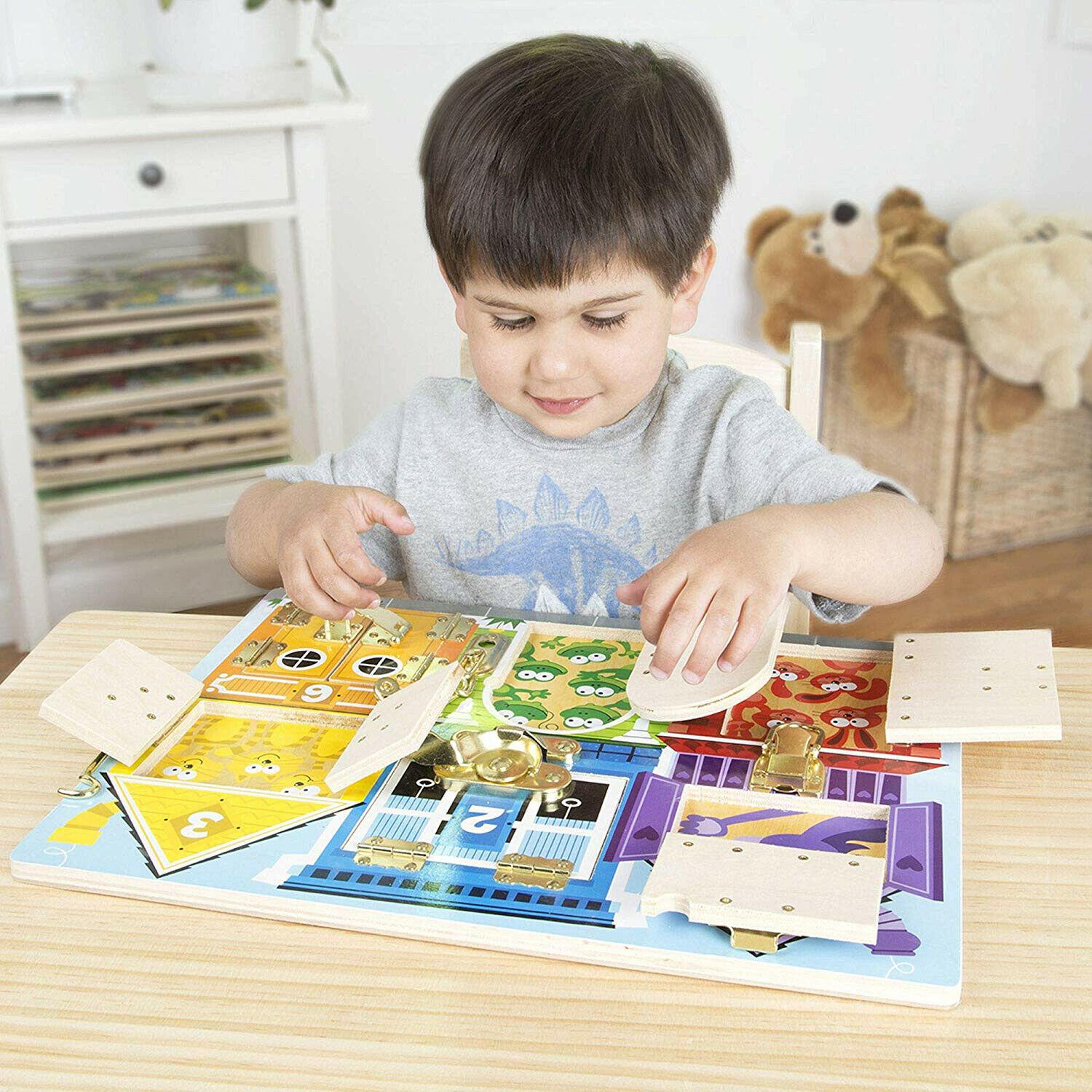 Melissa & Doug Skill Builders Learning Latches Board, Child's Toys