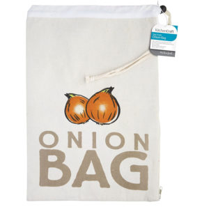 KitchenCraft Stay Fresh Onion Preserving Storage Bag 26 x 38 cm (10″ x 15″) – Beige