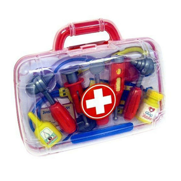 Kids Medical Set Doctors Nurses Toy Medical Set Role Play Hard Carry Case 11 pcs