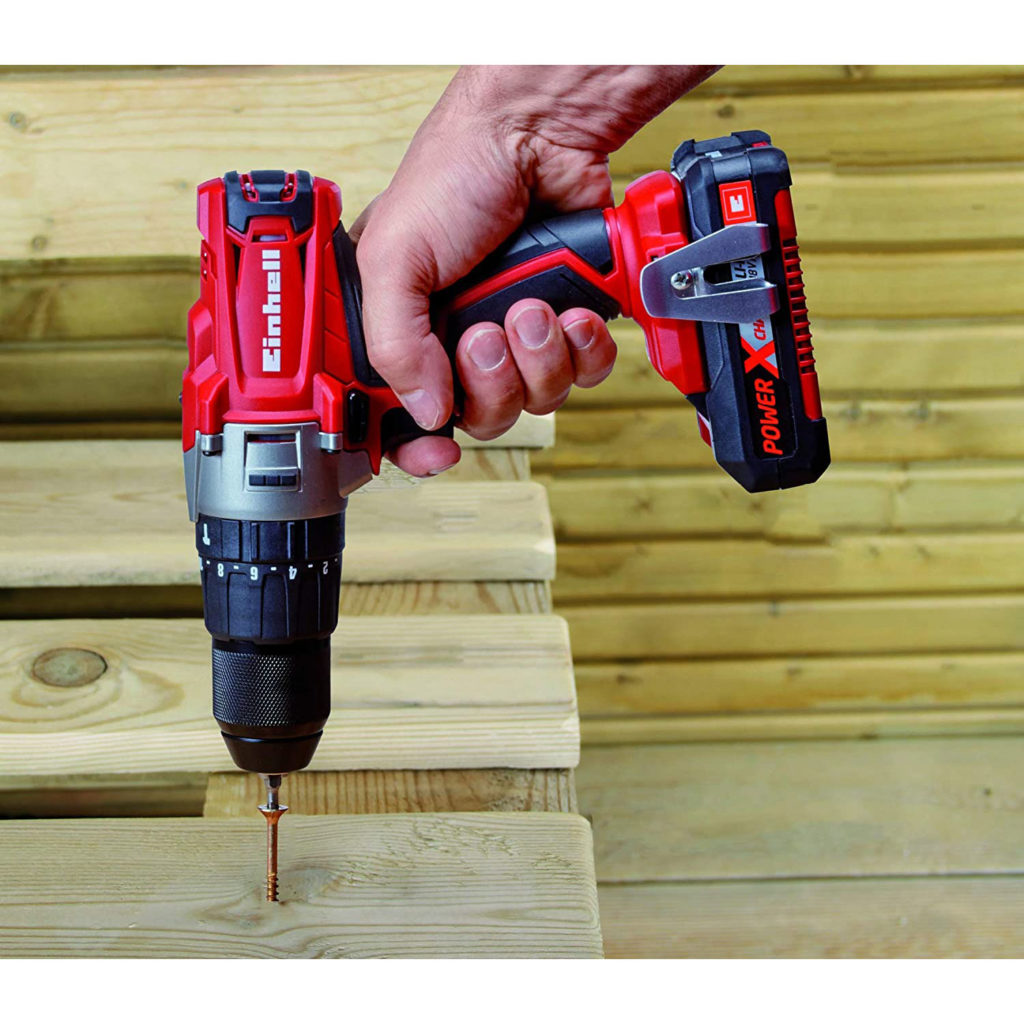 Einhell Te Cd 182 Li I Kit 18v Cordless Impact Drill 2 X 15ah Batteries Black And Red 