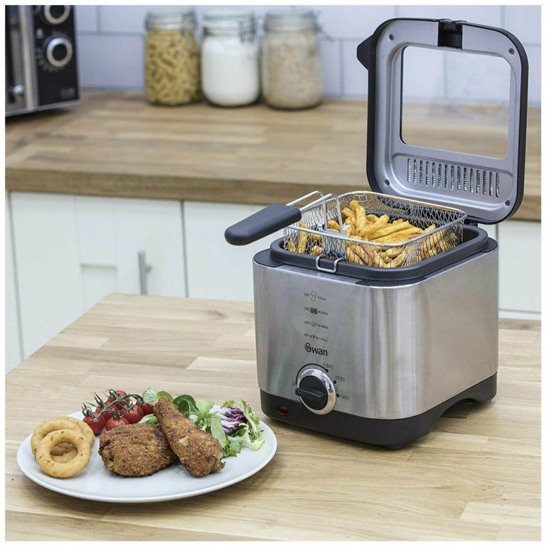 Swan Deep Fat Fryer Stainless Steel 900 W 1.5 Litres Silver BuysBest