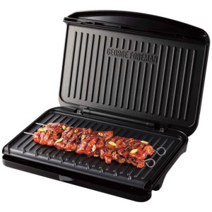 George Foreman Large Fit Grill - Versatile Griddle, Hot Plate and Toastie Machine in Black