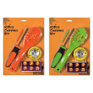 Premier Decorations Halloween Pumpkin Carving Set With Light & 2 Assorted Tools