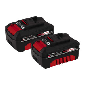 Einhell 18V PXC-Twin Pack 4Ah Batteries in Blister – Red/Black