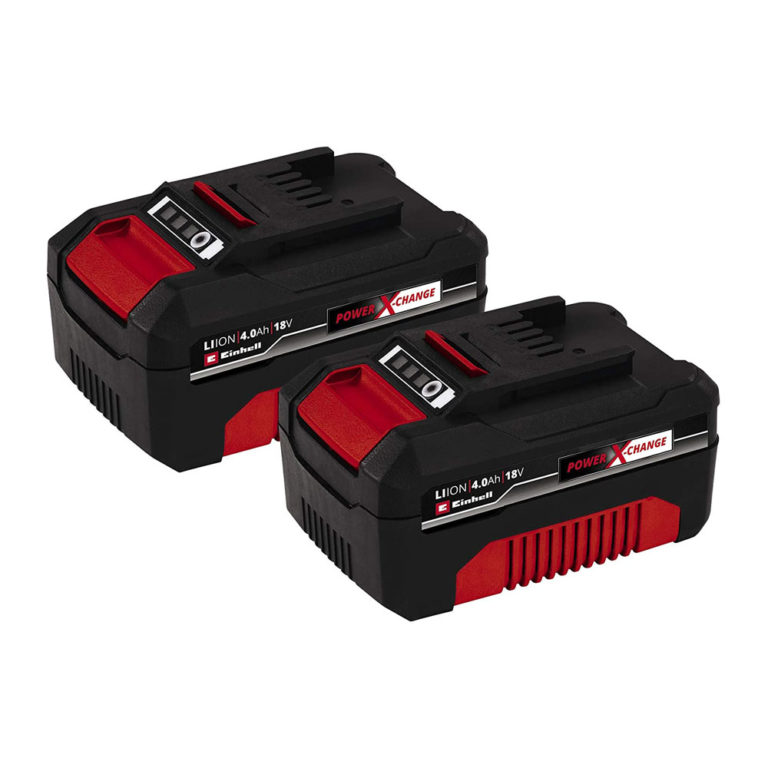 Einhell 18V PXC-Twin Pack 4Ah Batteries In Blister - Red/Black | BuysBest