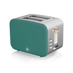 Swan Nordic 2 Slice Toaster With 6 Browning Levels Soft Touch And Matte Finish - Pine Green