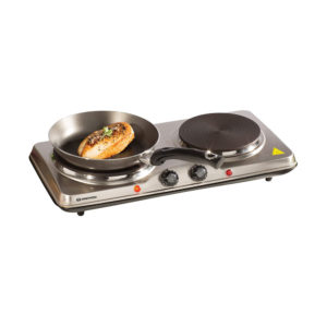 Daewoo Dual Hot Plate Stainless Steel - Silver
