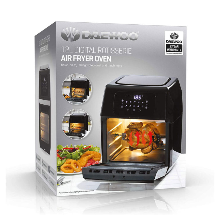 Daewoo Rotisserie Air Fryer Oven 12 Litres - Black | BuysBest