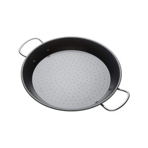 KitchenCraft World of Flavours Non Stick Paella Cooking Pan 32 cm Carbon Steel - Black