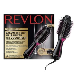 Revlon Pro Collection Salon One Step Hair Dryer And Volumiser Hot Air Stylers - Black/Pink