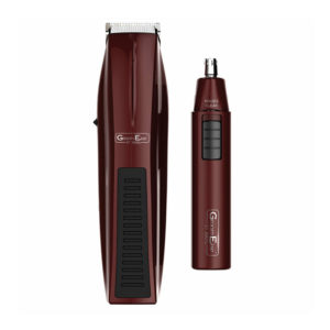 Wahl GroomEase Trimmer Shaver Gift Set Nose/Ear/Beard Hair Battery Power - Maroon