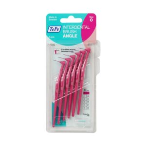 Tepe Angled Interdental Brushes 0.4mm (6pcs) - Pink