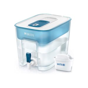 Brita Flow Water Dispenser 8.2 Litres Optimax Fridge Filter Tank + 1 Maxtra+ Cartridge – White/Teal