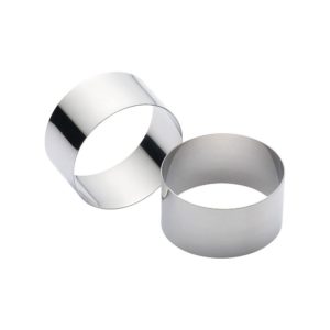 KitchenCraft Large Stainless Steel Cooking Ring Set Stainless Steel 7 x 3.5 cm – Silver