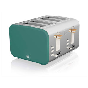 Swan Nordic 4 Slice Toaster Stainless Steel 1500 W – Pine Green