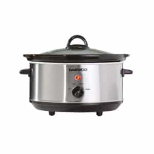Daewoo Stainless Slow Cooker 3.5 Litres - Silver