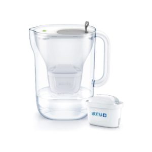 Brita Style Water Filter Jug With MAXTRA+ Filter Cartridges Plastic 2.4 Litres – White Soft Grey