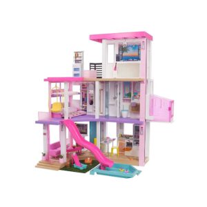 Barbie DreamHouse Dollhouse with Pool Slide Elevator Lights And Sounds - Multicolour