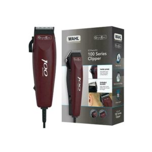 Wahl 100 GroomEase Hair Clipper Shaver Trimmer Kit Corded 9-Piece Set - Maroon