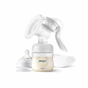 Philips Avent Manual Breast Pump And 120ml Bottle With 0m+ Nipple Kit – White