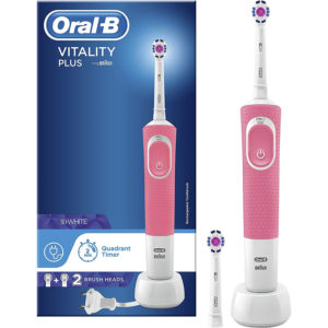 Oral B Vitality Plus 3D White Electric Rechargeable Toothbrush – Pink