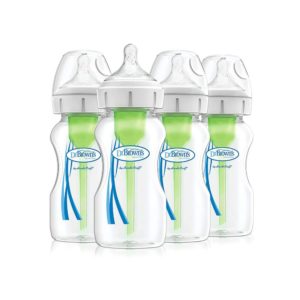 Dr. Brown Options + Anti-Colic Baby Bottles 270ml  with Level 1 Teats - Four Pack