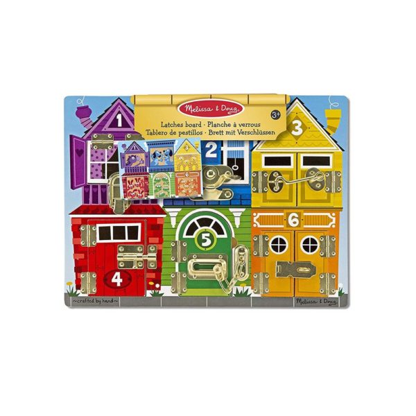 Melissa & Doug Skill Builders Learning Latches Board, Child's Toys