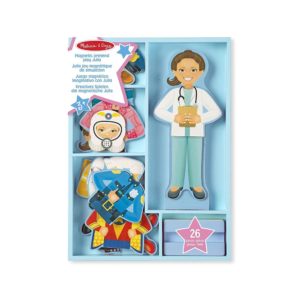 Melissa & Doug Julia Magnetic Dress-Up Set Includes 8 Outfits With 24 Magnetic Clothing Pieces - Multicolour