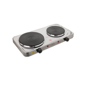 Lloytron Kitchen Perfected 2000W Double Hotplate - Stainless Steel