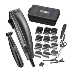 BaByliss Pro Hair Cutting Kit For Men Clipper Timmer And Accessories - Black