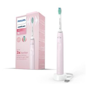 Philips Sonicare 3100 Series Sonic Electric Toothbrush Quad Pacer And Smart Timer – Sugar Rose