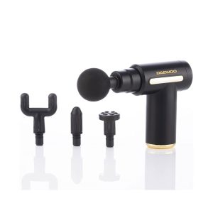 Daewoo Mini Massage Gun With 4 Massage Heads LED Rechargeable 1500mAh – Black