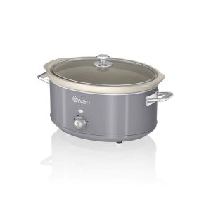 Swan Retro Slow Cooker 6.5 Litre – Grey