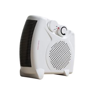 Daewoo Portable Flat Upright Electric Fan Heater 2000W With 2 Heat Settings Thermostatic – White