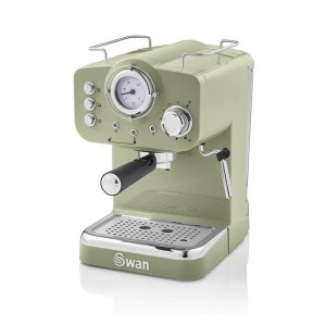 Swan Retro Pump Espresso Coffee Machine 1100 W 1.2 Litre – Green