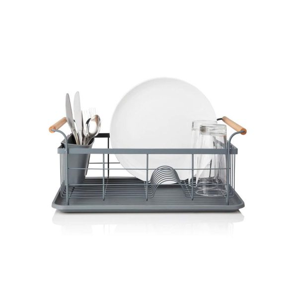 Swan Nordic Dish Rack With Separate Cutlery Holder - Slate Grey - Image 4