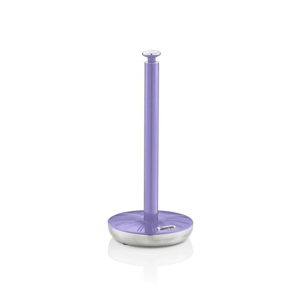 Swan Retro Towel Pole And Mug Tree Set Chrome Stainless Steel - Purple - Image 3