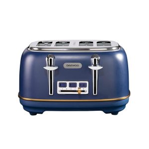 Daewoo Astoria 4 Slice Toaster Stainless Steel 1630 W - Navy Blue