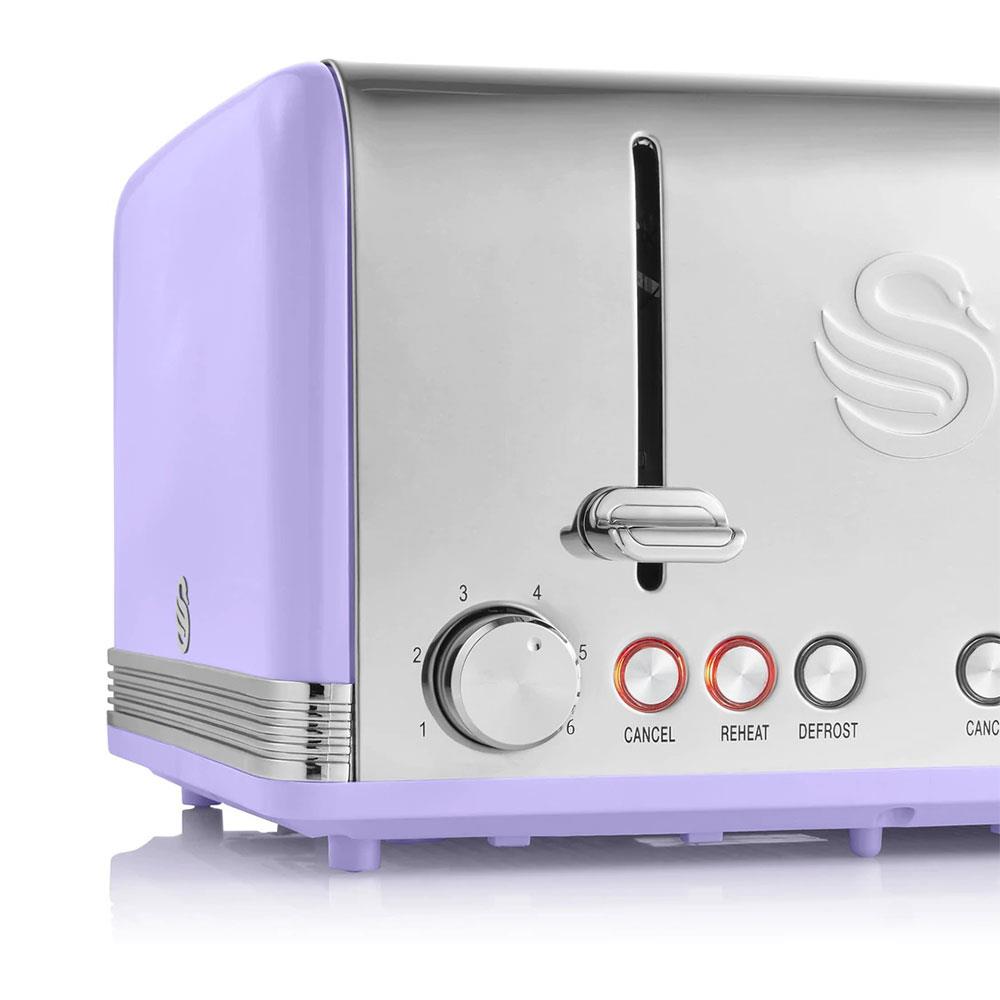 Swan Retro Purple 4 Slice Toaster - Kettle and Toaster Man