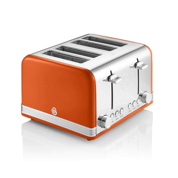 Swan Retro 4 Slice Toaster orange