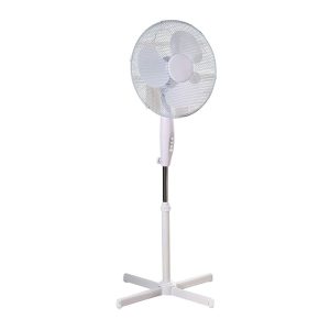 Fine Elements Oscillating 16 Inch Pedestal Fan With 2 Speed Settings 45 W – White