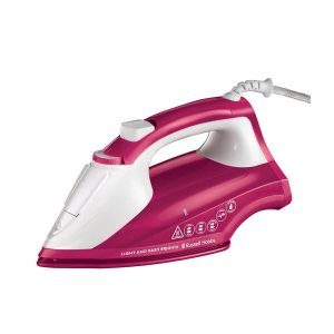 Russell Hobbs Light And Easy Brights Steam Iron Ceramic Soleplate 2400 W 240ml Water Tank - Berry