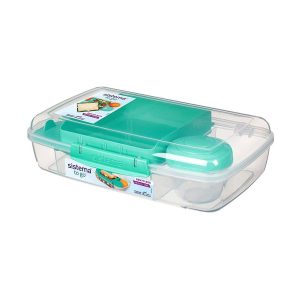 Sistema Bento Box To Go Lunch Box With Fruit Yogurt Pot 1.76 Litre - Assorted Colours