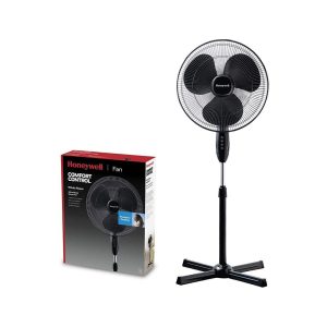 Honeywell Comfort Control Cooling Stand Fan With 3 Speed Settings – Black