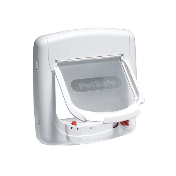 PetSafe Staywell Magnetic 4-Way Locking Deluxe Cat Flap - White