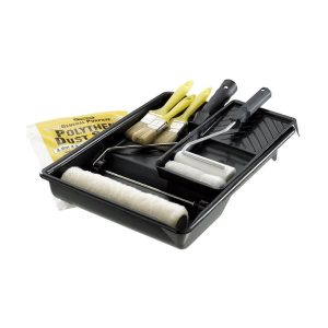 Stanley Painting And Decorating Tool Set Trays Rollers Brush Dust Sheet – 11 Piece