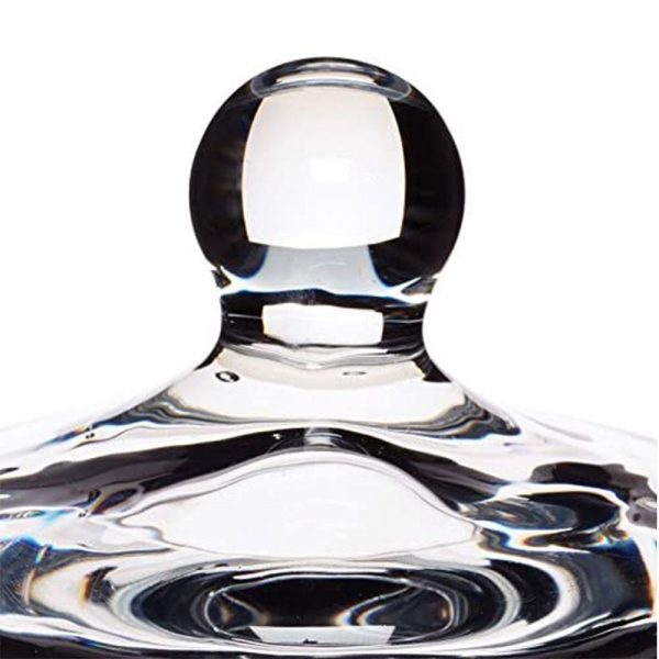 KitchenCraft Artesa Glass Mini Butter Dish Crystal Glass 9 x 9.5cm - Transparent - Image 2