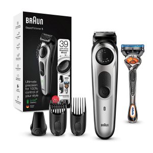 Braun Beard Trimmer 5 And Hair Clipper With 3 Attachments And Gillette Razor - Black/Silver