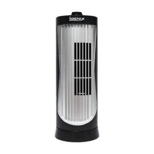 Igenix 12 Inch Oscillating Mini Tower Fan With 2 Speed Settings – Black